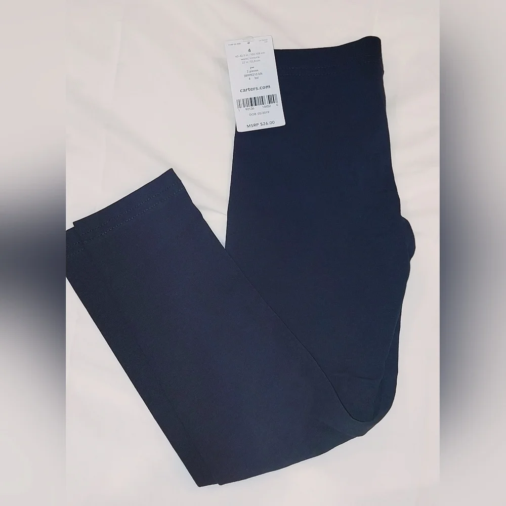 🧸 4pr Jumping Beans & Carter's Bundle - 4 Pair of Girls Leggings - Picture 2 of 8